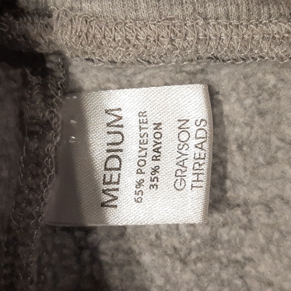 Gray Leopard print fleece sweatshirt - Picture 9 of 10